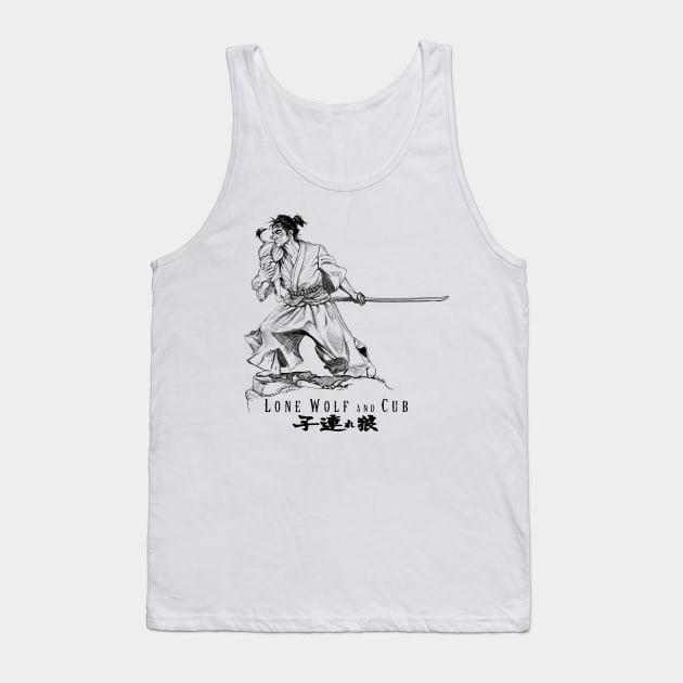 Lone wolf and cub Tank Top by Artofokan